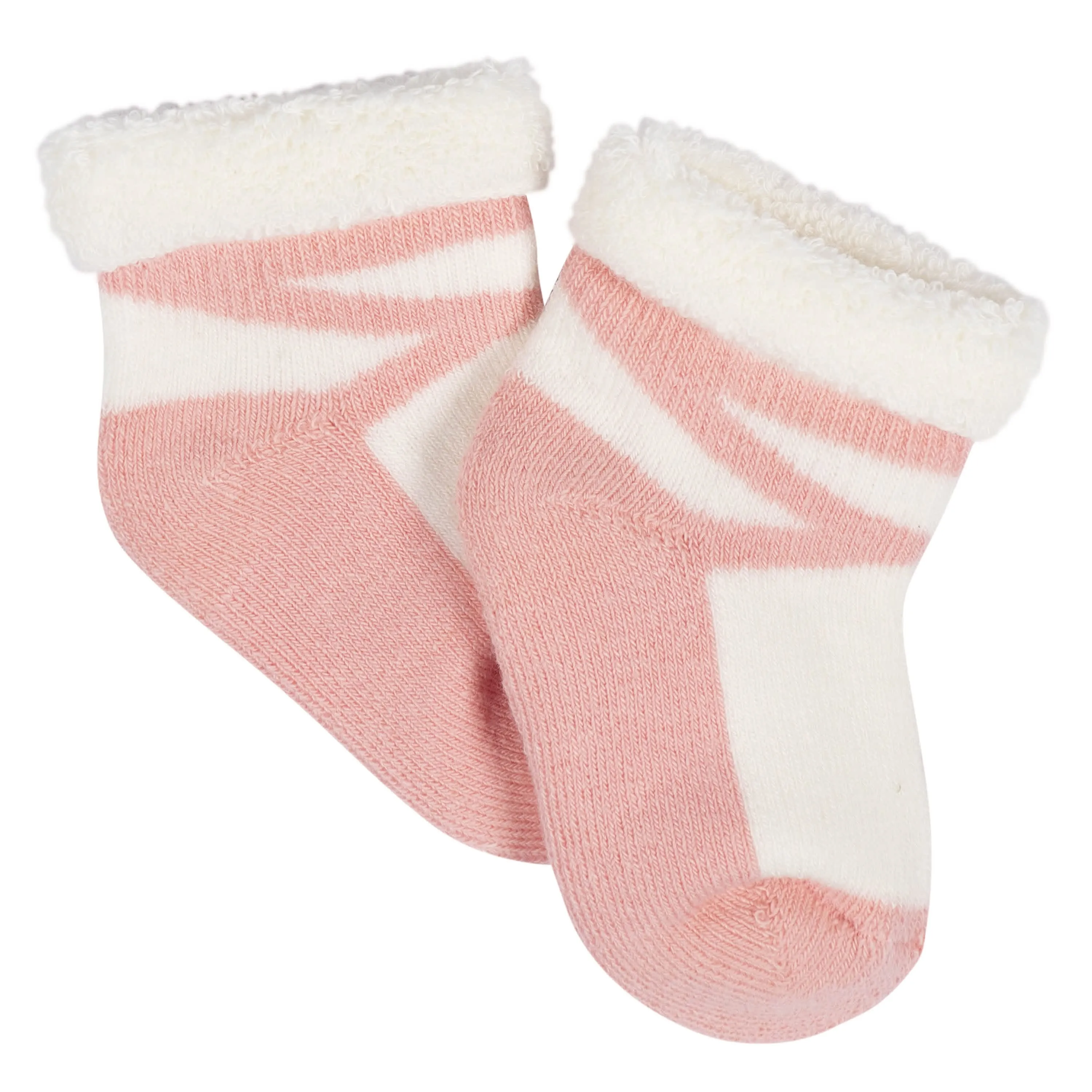 12-Pack Baby Girls Golden Floral Terry Wiggle Proof® Socks