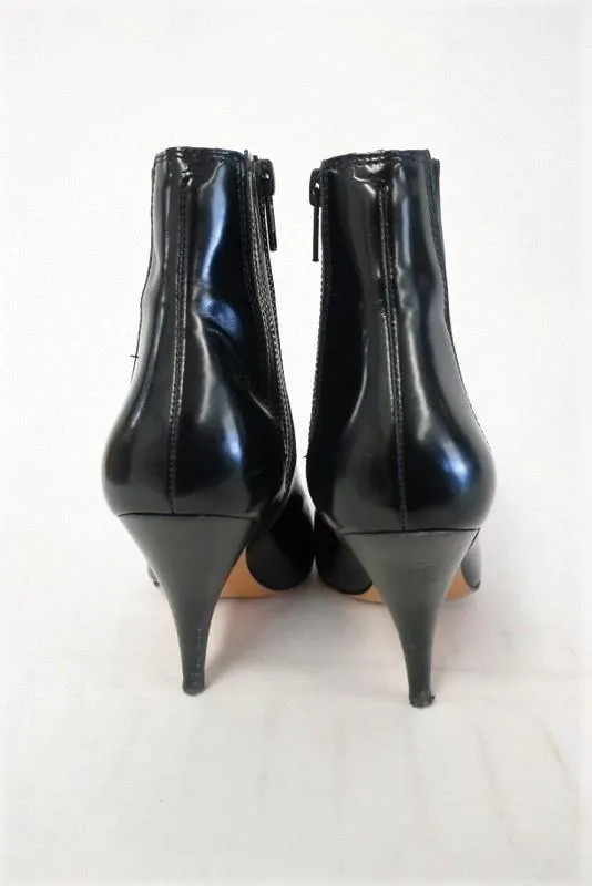 3.1 Phillip Lim Ankle Boots Delia Black Glossy Leather Size 37 Chelsea Booties