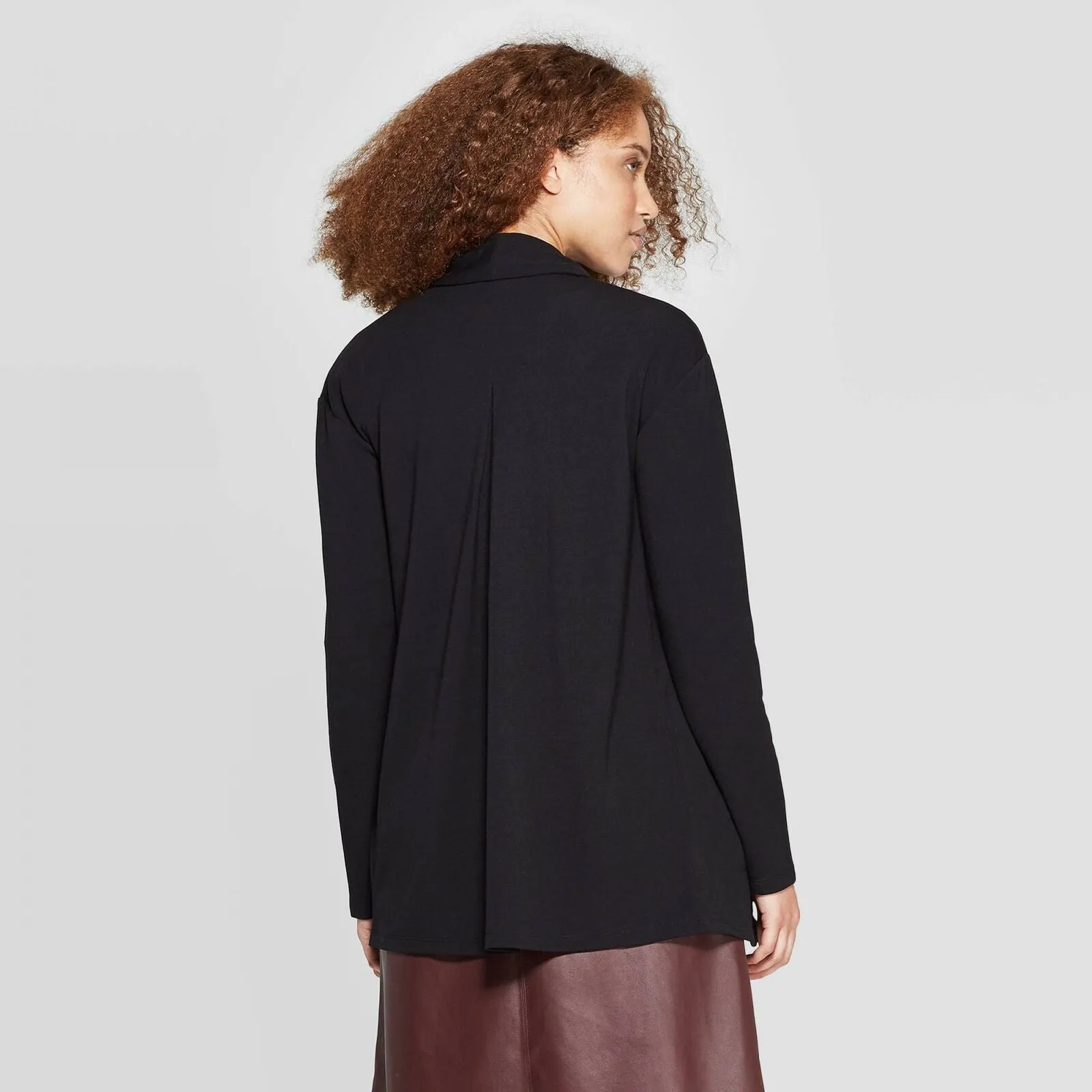 A New Day Women's Open Neck French Terry Sweatshirt Cardigan