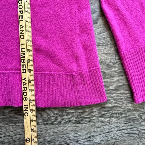 Bianco &amp; Blu Cashmere Merino Wool Bell Sleeve Pink Sweater Women's size Large