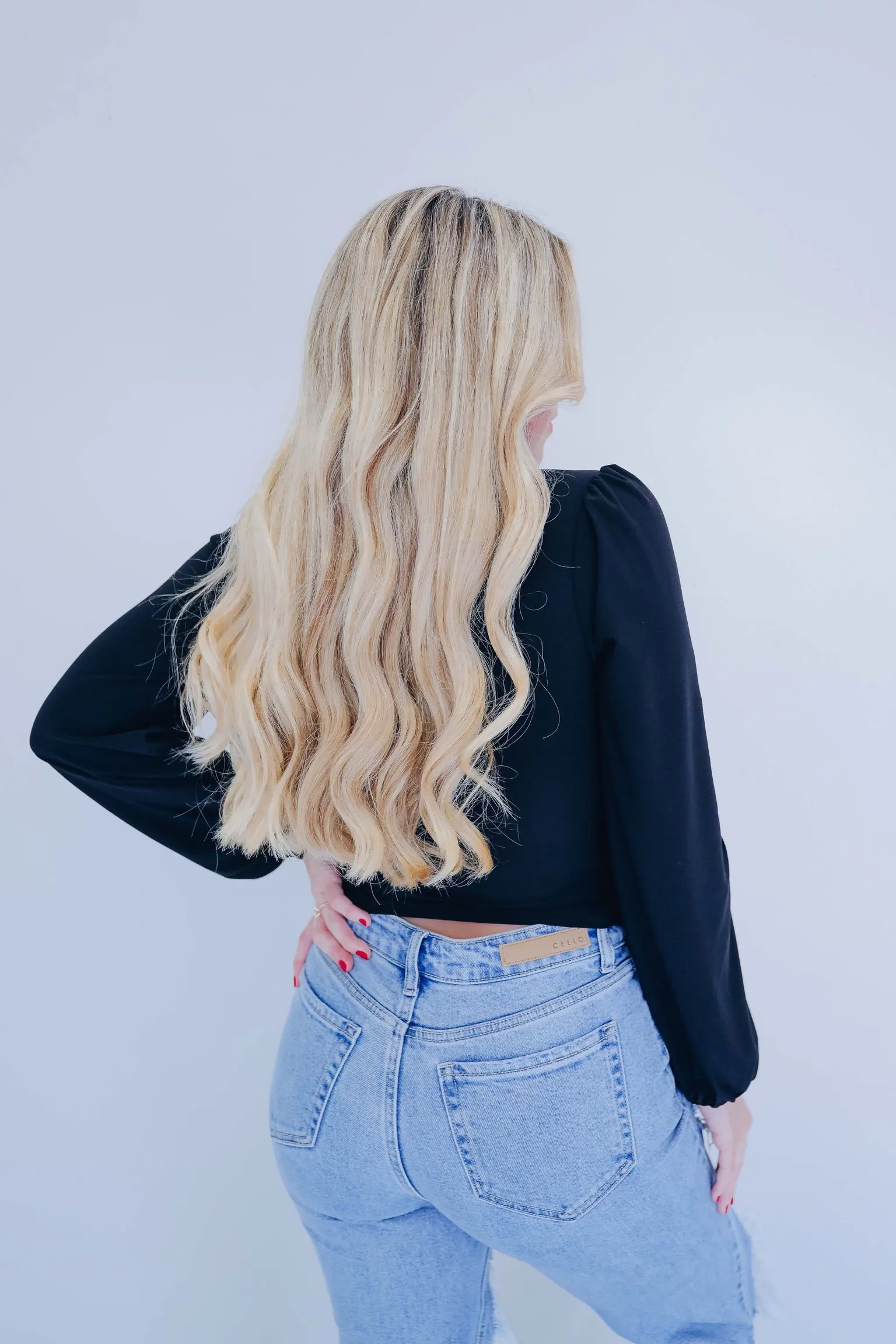 Cassie Cut-Out Crop Top - Black