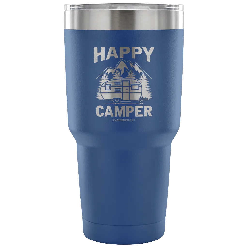 "Happy Camper" Stainless Steel Tumbler