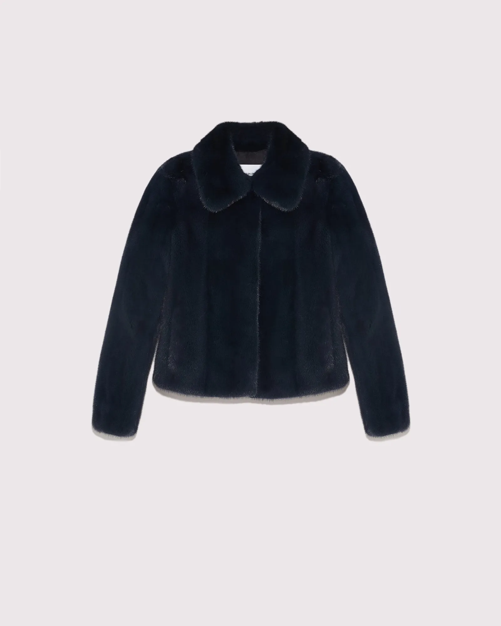 Short jacket in long-haired mink fur