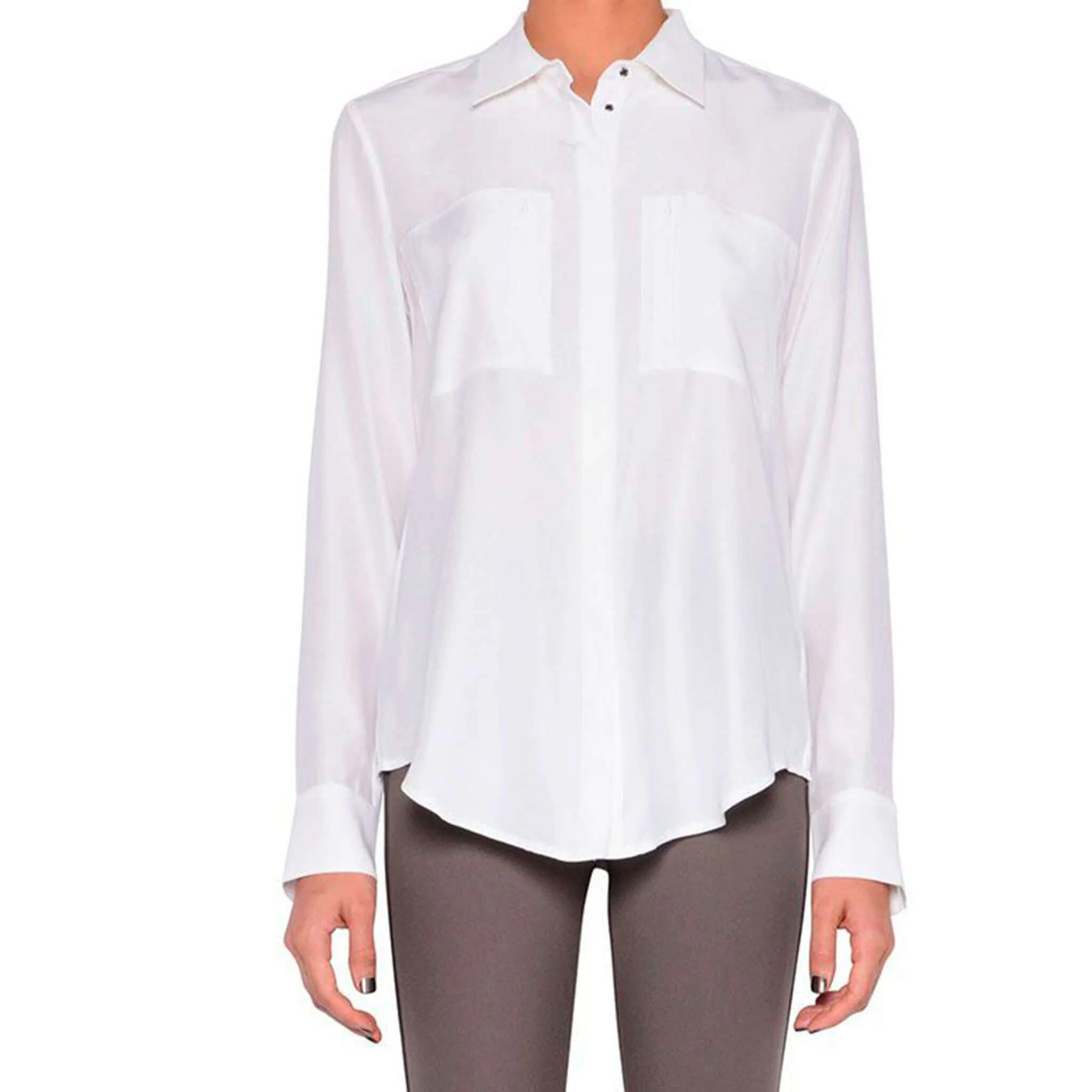 Silk Blouse with Pockets - ROSSMORE CORE