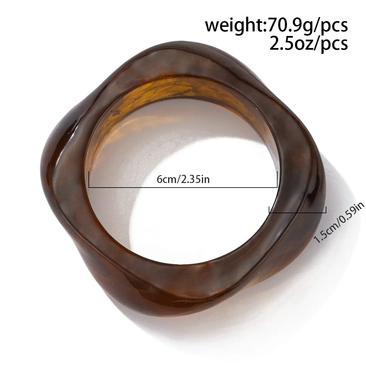 Stylish Chunky Resin Wide Cuff Bangle Bracelet