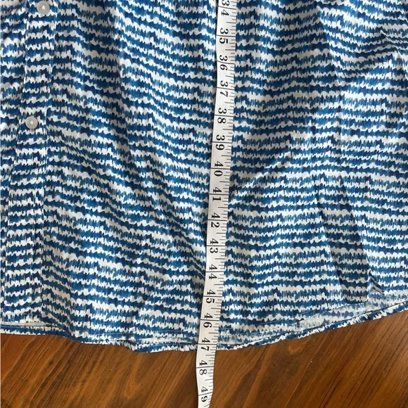 Tucker Oversized Nautical The Sarah Midi Shirtdress Belted in Cobalt Sound in M