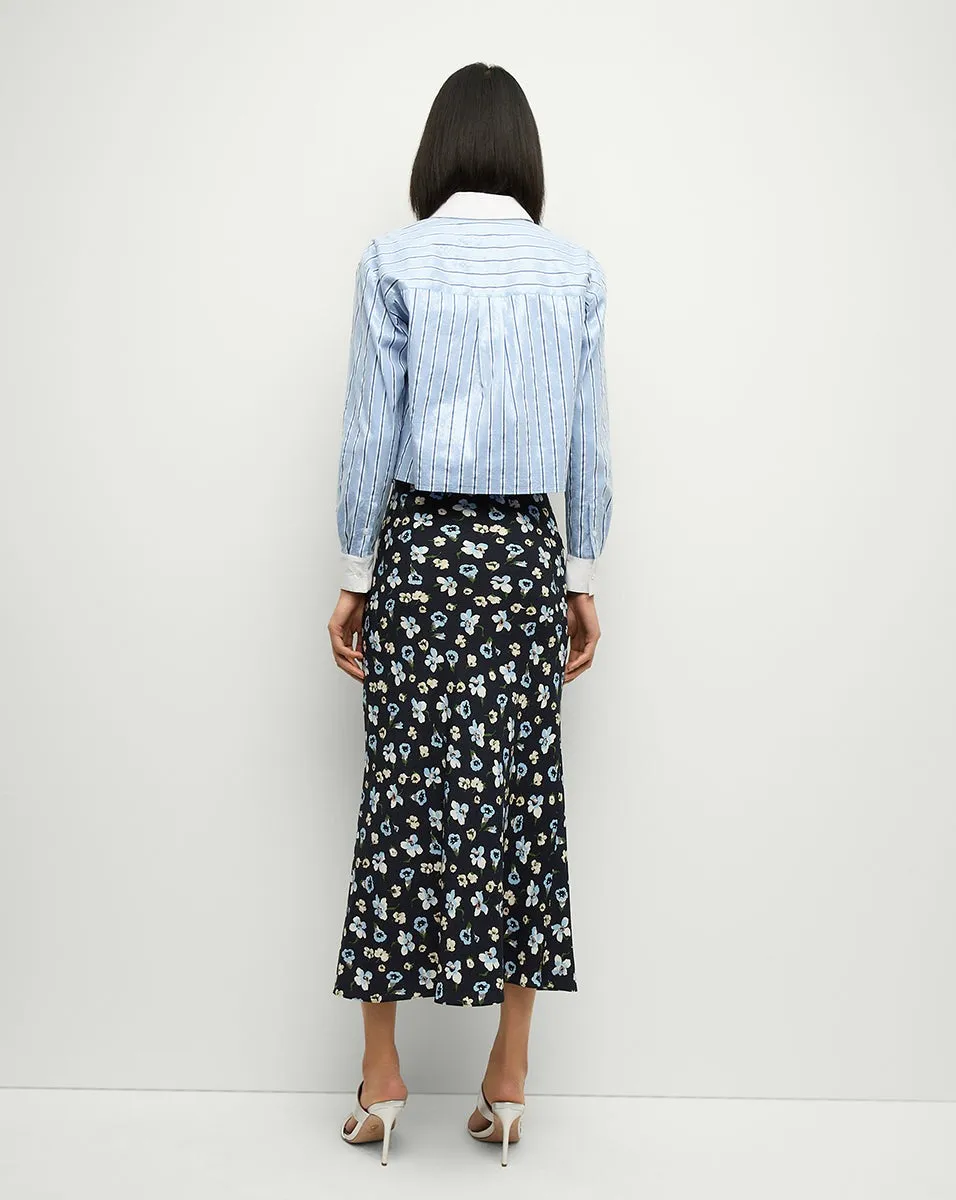 Veronica Beard Clover Skirt in Navy Multi